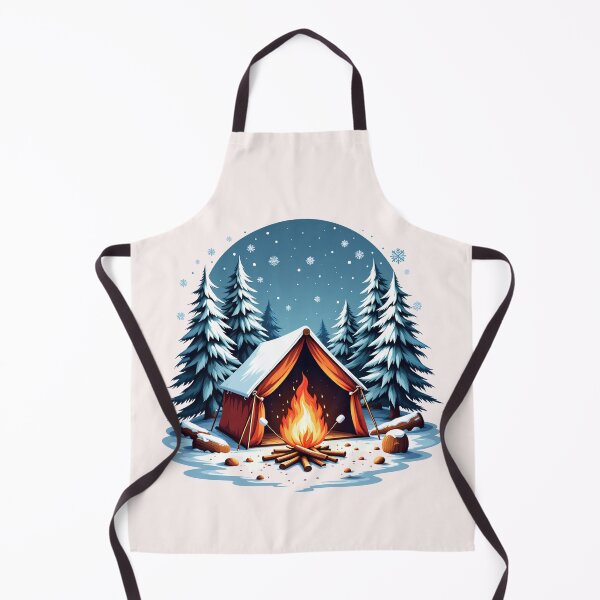 Item preview, Winter Camping with Snowy Trees and Fire designed and sold by Itsheartshop.