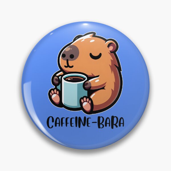 Item preview, Cute Caffeine-Bara Enjoying A Hot Cup Of Coffee designed and sold by The magic  Yellow bus.