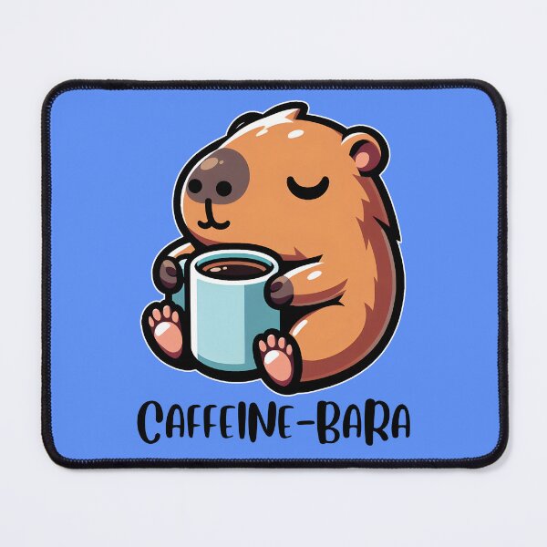 Item preview, Cute Caffeine-Bara Enjoying A Hot Cup Of Coffee designed and sold by The magic  Yellow bus.