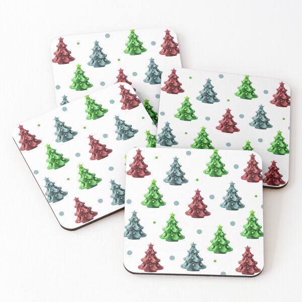 Item preview, Pattern christmas trees green, red and blue designed and sold by Topmel.