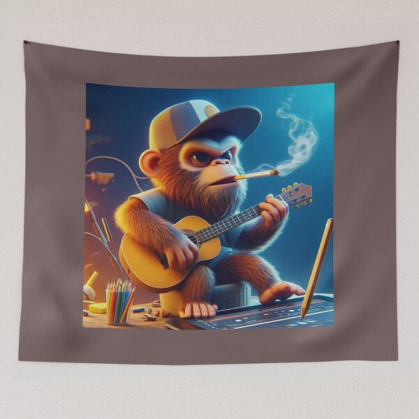 Item preview, Funny Monkey Playing Acoustic Guitar designed and sold by choder61.