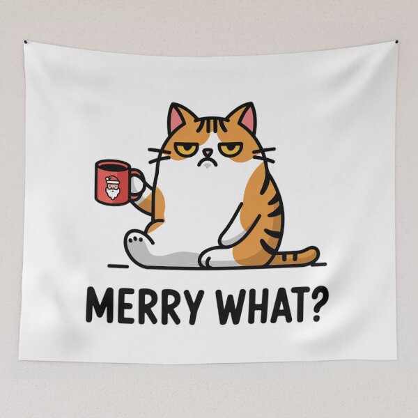 Item preview, Merry what?, Cattitude for Christmas  designed and sold by Coollzone.