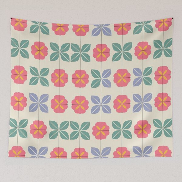 Item preview, Vintage Floral Tile Pattern designed and sold by Furbulous Faces.