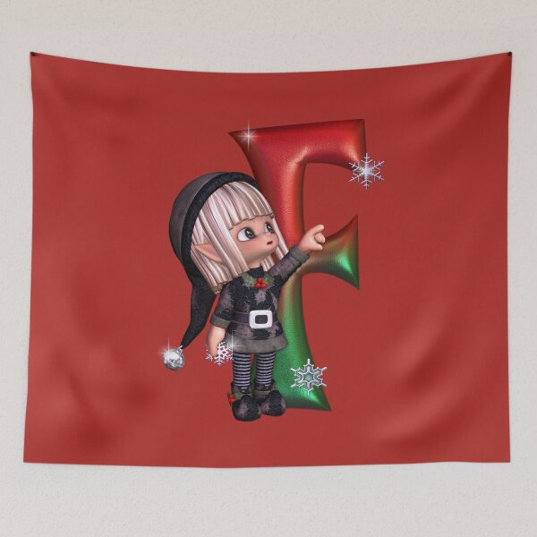 Item preview, Christmas Elf with F designed and sold by Marialen.