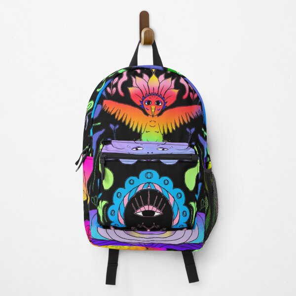 Item preview, 'Hummingbird Queen' Colorful Mandala + Flower Psychedelic Artwork designed and sold by Venus-in-Virgo.