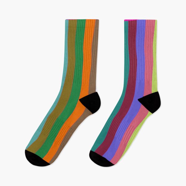 Item preview, It's just colourful lines for nice socks designed and sold by Fuzzdandy Designs.