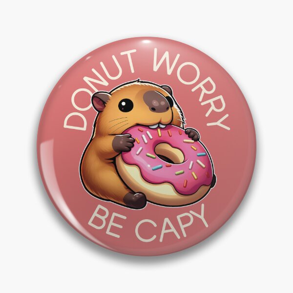 Item preview, Donut Worry Be Capy - Capybara & Donut Pun Design designed and sold by The magic  Yellow bus.