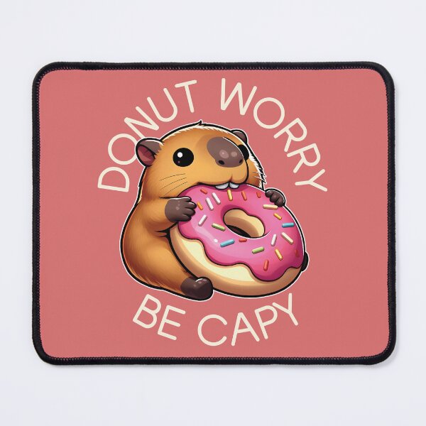 Item preview, Donut Worry Be Capy - Capybara & Donut Pun Design designed and sold by The magic Yellow bus.