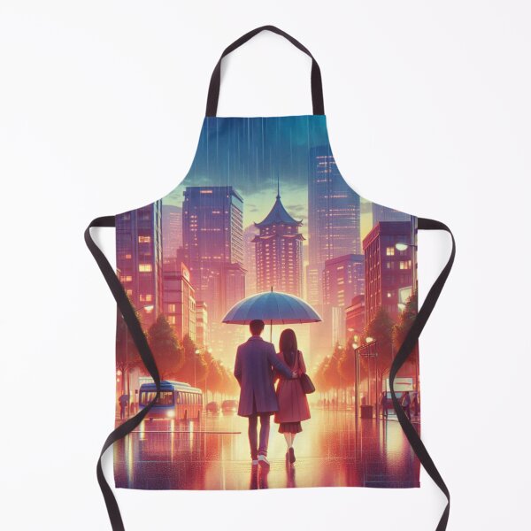 Item preview, Romantic Couple Umbrella Walk in Urban Setting designed and sold by choder61.
