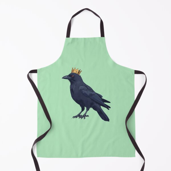 Item preview, Regal Crow on Mint Green Throne Comic Style designed and sold by MadeByHaresShop.