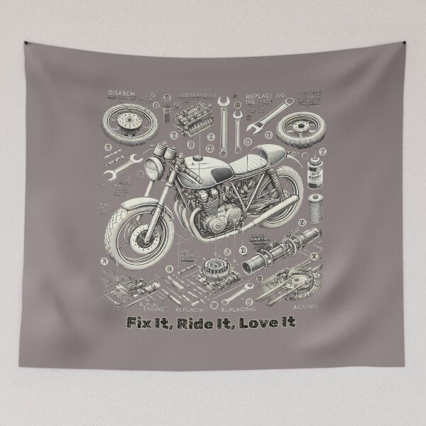 Item preview, Fix It, Ride It, Love It designed and sold by 71Lion.