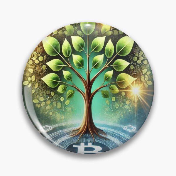 Item preview, Bitcoin Tree of Growth - Futuristic Crypto Art designed and sold by photoparadise22.