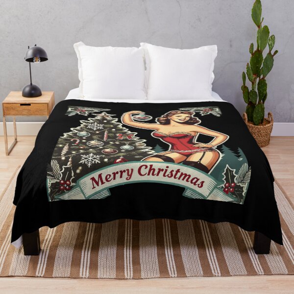 Item preview, Christmas Pin-up Retro Vintage Style designed and sold by LuminOrb.