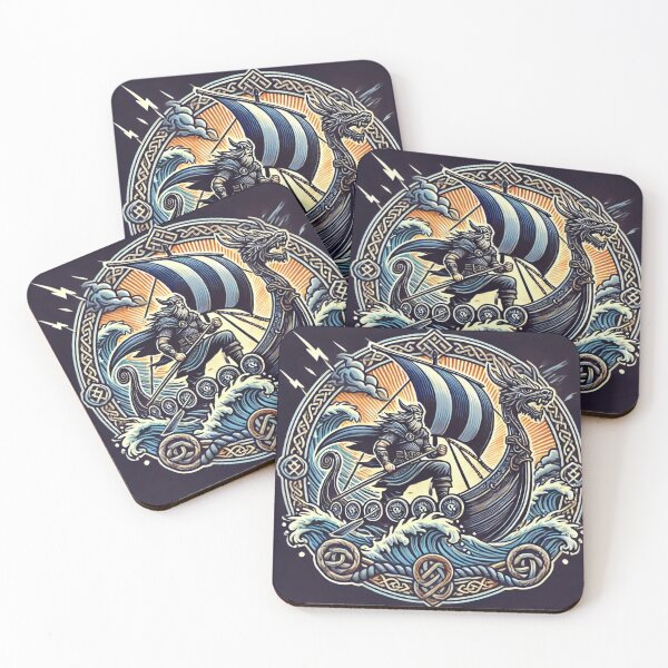 Item preview, Viking Longship in the Storm  designed and sold by Thanabordee.