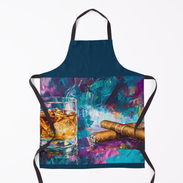 Item preview, Whiskey and Cigars - Vibrant Indulgence in Abstract Elegance Digital Generative AI Art designed and sold by OlfactoART Studio.