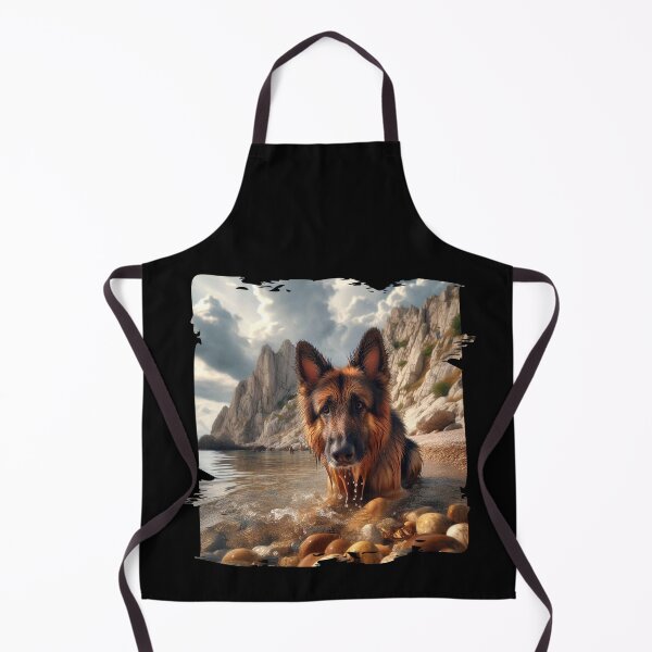 Item preview, German Shepherd Resting by Mountain Lake designed and sold by Hungry-Murphy.