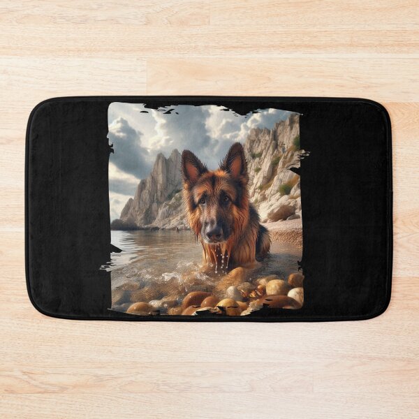 Item preview, German Shepherd Resting by Mountain Lake designed and sold by Hungry-Murphy.
