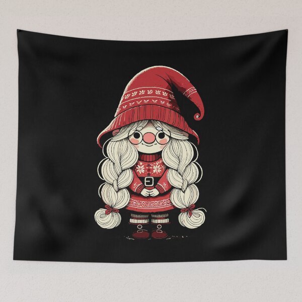 Item preview, Christmas Gnome Gnome Girl designed and sold by LuminOrb.