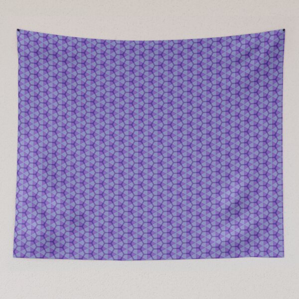 Item preview, Purple and Blue Geometric Hexagon and Triangle Pattern designed and sold by Genie-0750.