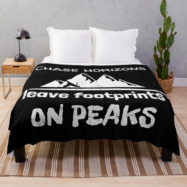 Item preview, Chase horizons Leave footprints on peaks Majestic Brown Mountains designed and sold by SplashTastic.