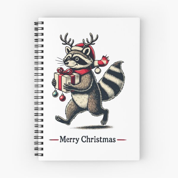 Item preview, Merry Christmas Raccoon Festive Cheer Artwork designed and sold by LuminOrb.