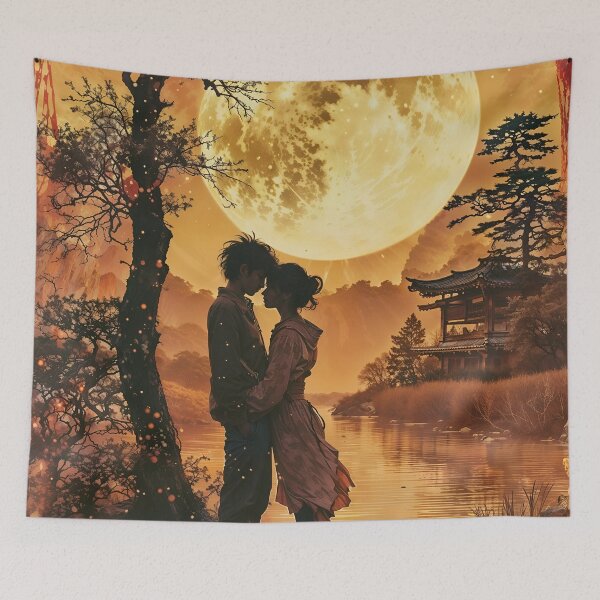Item preview, Lovers Under The Moon designed and sold by CobaltLeaf.
