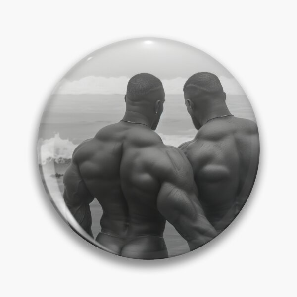 Item preview, Muscular Black Couple in Ocean designed and sold by BeautyofMasc.