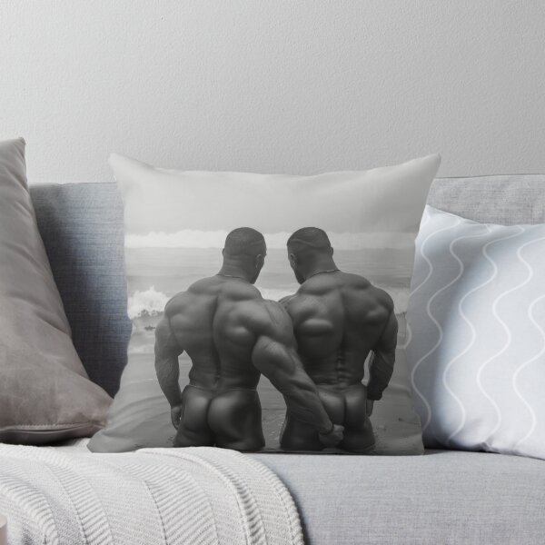Item preview, Muscular Black Couple in Ocean designed and sold by BeautyofMasc.