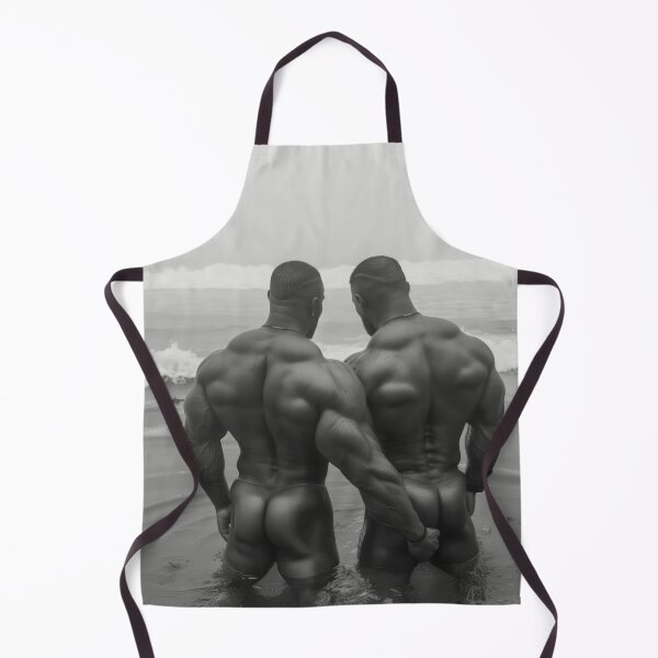 Item preview, Muscular Black Couple in Ocean designed and sold by BeautyofMasc.