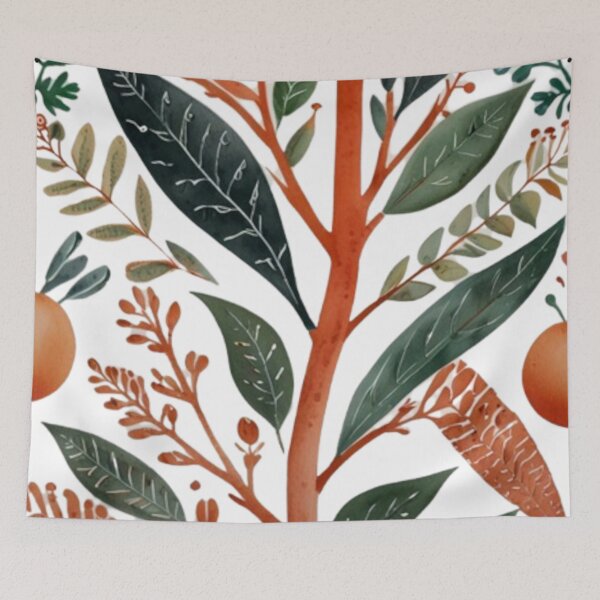 Item preview, 004 Botanical Pattern in Watercolor Art Painting designed and sold by Alexis Art Collection.