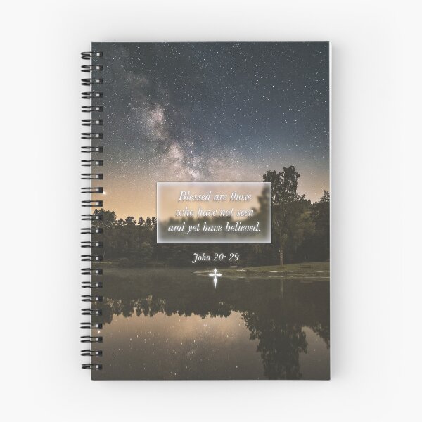 Item preview, Not Seen Yet Have Believed Christian Faith Bible Verse Night Sky Nature Landscape designed and sold by Jordan Christopher.