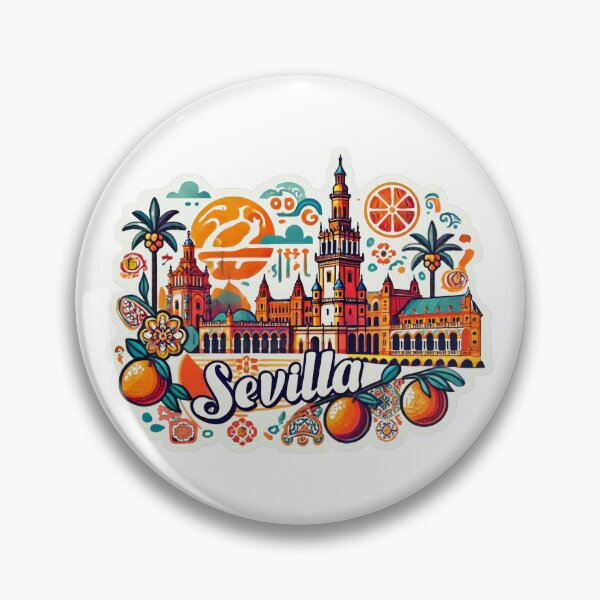Item preview, Vintage travel stickers Seville Spain – retro art for travel lovers designed and sold by pod24.