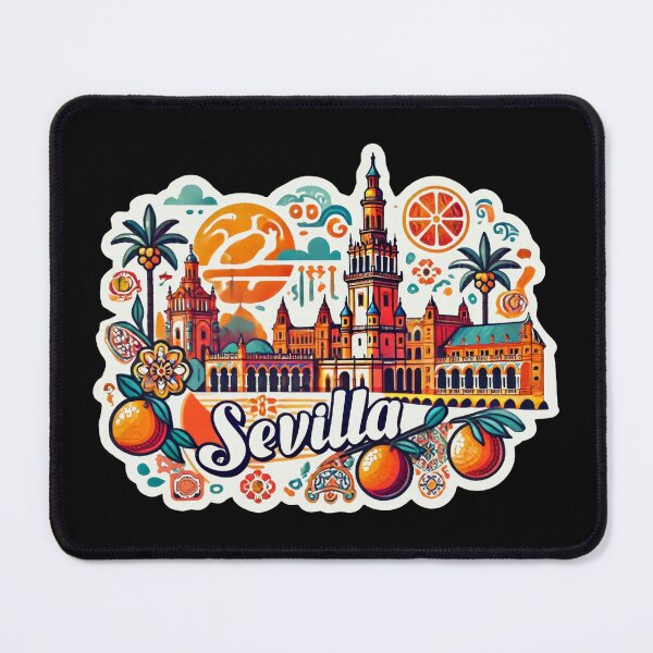 Item preview, Vintage travel stickers Seville Spain – retro art for travel lovers designed and sold by pod24.