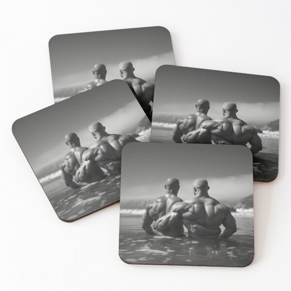 Item preview, Muscular Couple in Ocean designed and sold by BeautyofMasc.