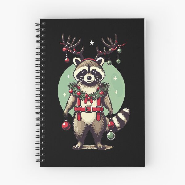 Item preview, Festive Raccoon Antlers Christmas Spirit designed and sold by LuminOrb.