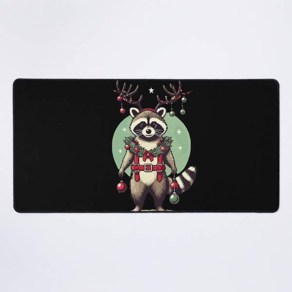 Item preview, Festive Raccoon Antlers Christmas Spirit designed and sold by LuminOrb.