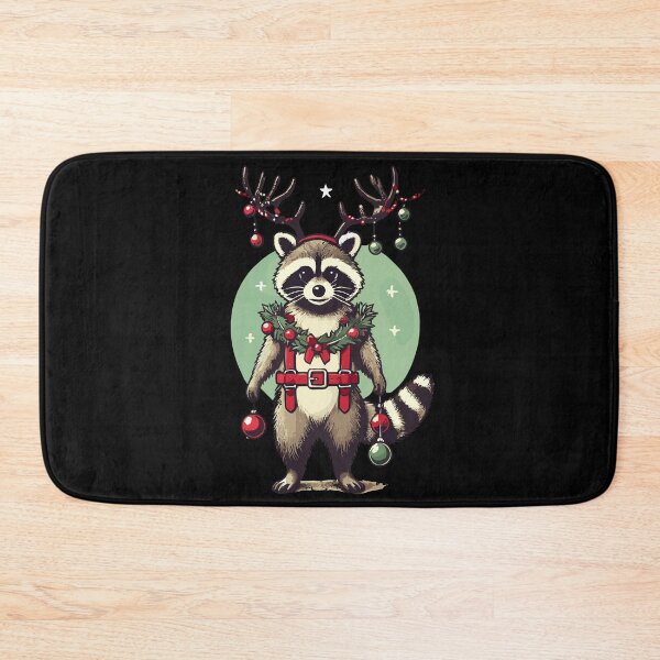 Item preview, Festive Raccoon Antlers Christmas Spirit designed and sold by LuminOrb.