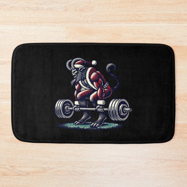 Item preview, Christmas Krampus Bodybuilder Muscle Training designed and sold by LuminOrb.