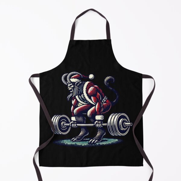 Item preview, Christmas Krampus Bodybuilder Muscle Training designed and sold by LuminOrb.