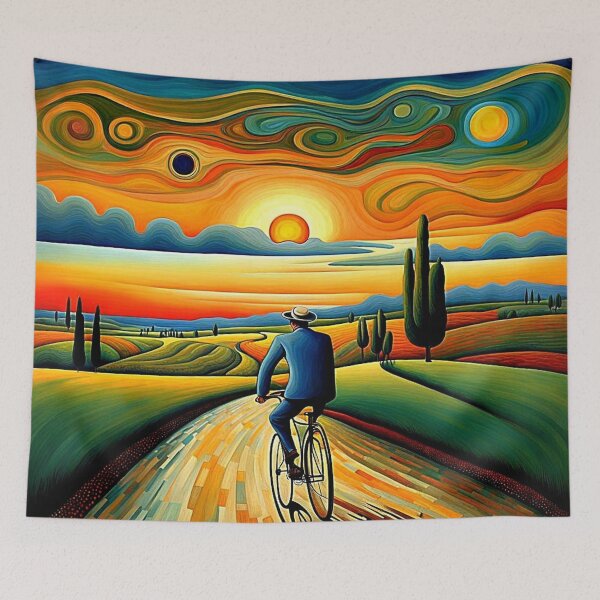 Item preview, Bicycle ride at sunset 3 designed and sold by George Hutton Hunter.
