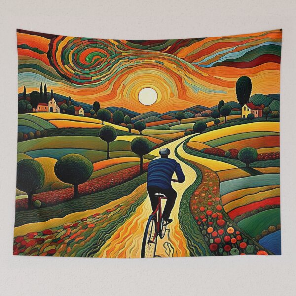 Item preview, Bicycle ride at sunset 4 designed and sold by George Hutton Hunter.