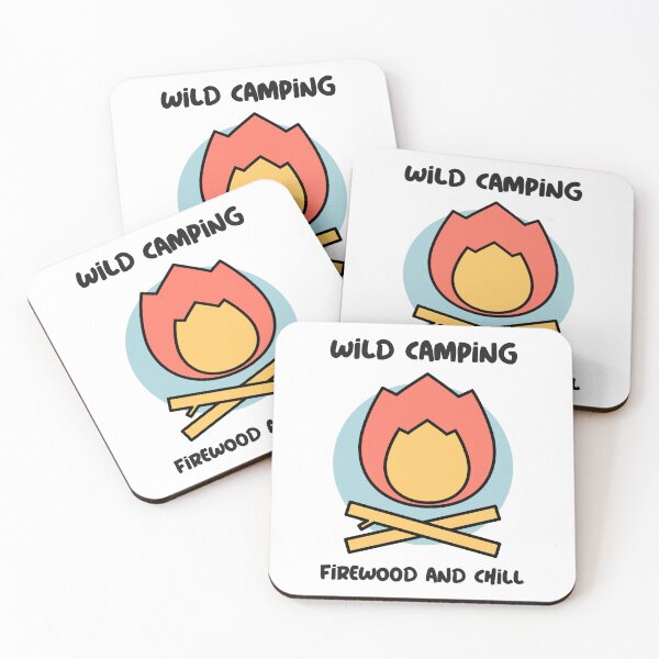 Item preview, Wild camping. Firewood and chill designed and sold by FirstTimeTees.