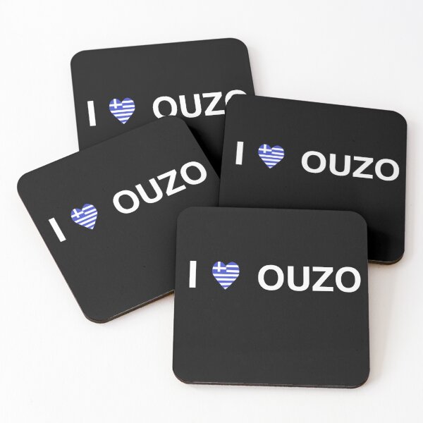 Item preview, I love Ouzo with Greek Heart Design  designed and sold by CreationbyNiki.