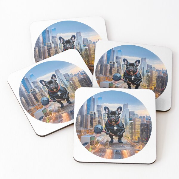 Item preview, Dog, bulldog, angry, with a sledgehammer that breaks a giant city designed and sold by Dan9010.