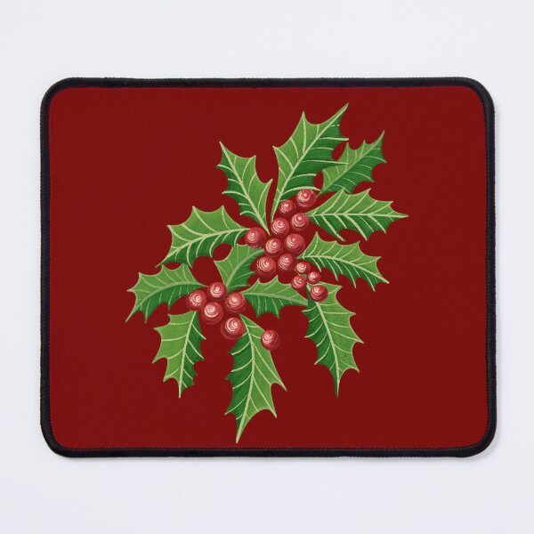 Item preview, Christmas holly and merry berry branch green  designed and sold by Kaushlydraw.