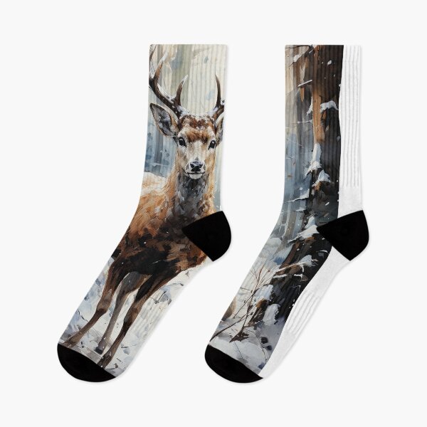 Item preview, Realistic Deer in a Serene Winter Setting designed and sold by Piotrek0001.