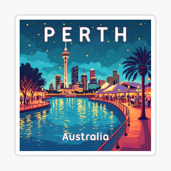 Item preview, Perth/ WA/ Australia, Perth at night designed and sold by BeeFlow.