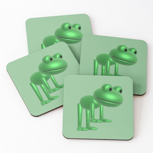 Item preview, Low polly green frog designed and sold by faerievintage.