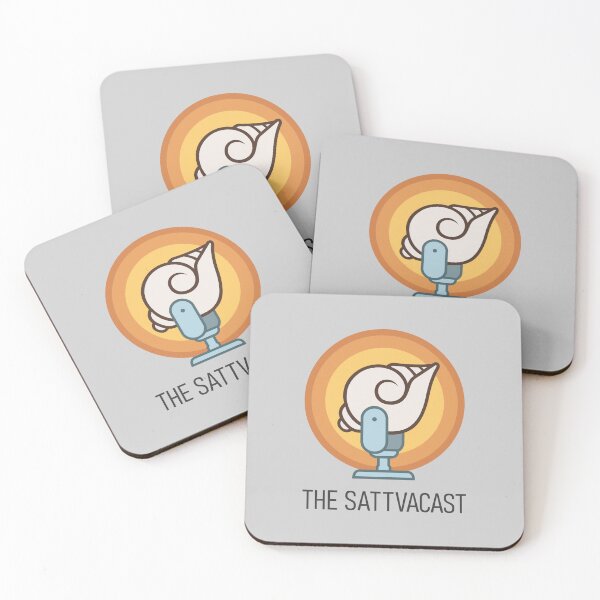 Aperçu de l'œuvre Le logo Sattvacast : gris clair créée et vendue par The Sattvacast.