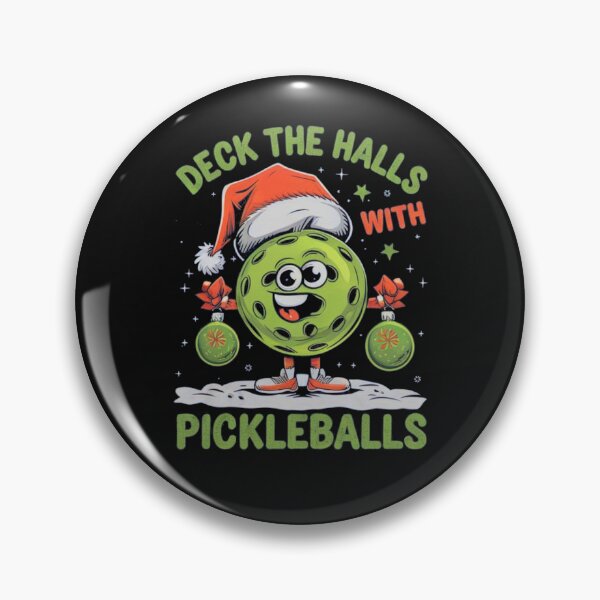 Item preview, Deck The Halls With Pickleballs Christmas Santa designed and sold by ManiaGrania.
